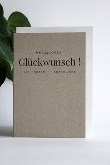 Grusskarte Elegance Herzliche Gl&uuml;ckwunsch