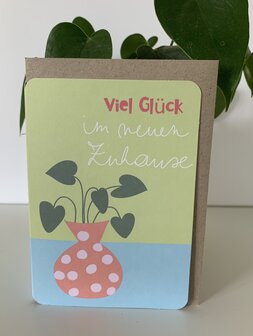 Grusskarte Vive Viel Gl&uuml;ck im neuen Zuhause