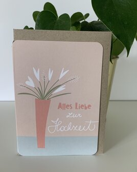 Grusskarte Vive Alles Liebe zur Hochzeit